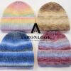 Space dyed knitted beanie with cuff
