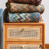 multicolor chevron pattern knitted blanket - Image 3