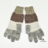 multicolor stripe knitted infinity scarf beanie glove 3pcs set - Image 3